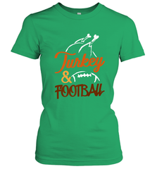 Turkey And Football Thanksgiving Day Football Fan Holiday Women's T-Shirt Women's T-Shirt - FordPhuMy