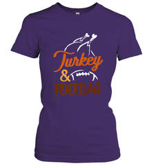 Turkey And Football Thanksgiving Day Football Fan Holiday Women's T-Shirt Women's T-Shirt - FordPhuMy
