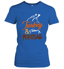 Turkey And Football Thanksgiving Day Football Fan Holiday Women's T-Shirt Women's T-Shirt - FordPhuMy