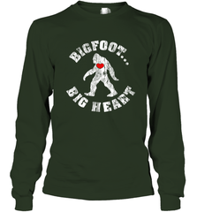 Bigfoot Heart Valentine's Day Lover Art Graphics Great Gift Long Sleeve T-Shirt Long Sleeve T-Shirt - FordPhuMy