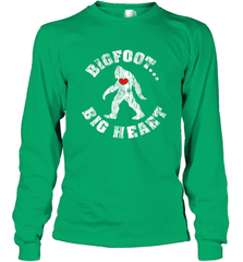 Bigfoot Heart Valentine's Day Lover Art Graphics Great Gift Long Sleeve T-Shirt Long Sleeve T-Shirt - FordPhuMy