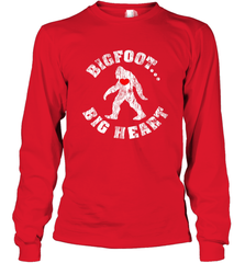 Bigfoot Heart Valentine's Day Lover Art Graphics Great Gift Long Sleeve T-Shirt Long Sleeve T-Shirt - FordPhuMy