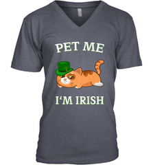 Pet Me I'm Irish Funny Cat Lover St. Patrick's Day Men's V-Neck Men's V-Neck - FordPhuMy