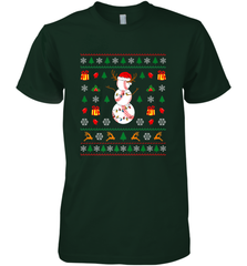 Christmas Baseball Snowman Reindeer In A Santa Hat Pajama Men's Premium T-Shirt Men's Premium T-Shirt - FordPhuMy
