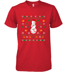 Christmas Baseball Snowman Reindeer In A Santa Hat Pajama Men's Premium T-Shirt Men's Premium T-Shirt - FordPhuMy