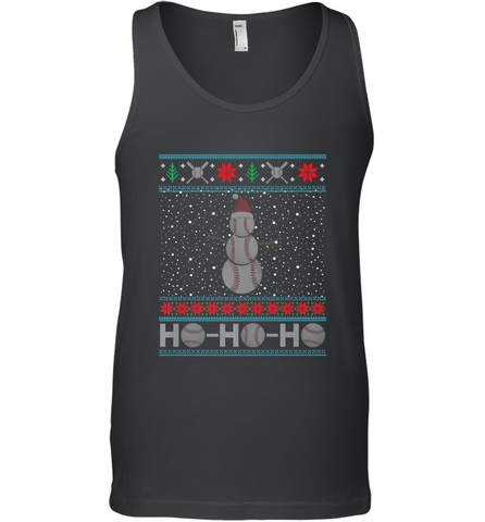 Christmas Baseball Snowman Ugly Christmas Xmas Men's Tank Top Men's Tank Top / Black / XS Men's Tank Top - FordPhuMy