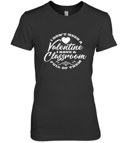 Valentine's Day Teacher School classroom Art Heart Lover Women's Premium T-Shirt Women's Premium T-Shirt / Black / XS Women's Premium T-Shirt - FordPhuMy