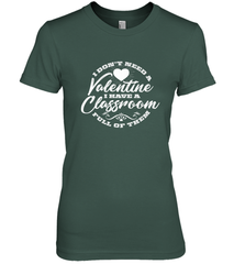 Valentine's Day Teacher School classroom Art Heart Lover Women's Premium T-Shirt Women's Premium T-Shirt - FordPhuMy