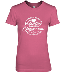 Valentine's Day Teacher School classroom Art Heart Lover Women's Premium T-Shirt Women's Premium T-Shirt - FordPhuMy