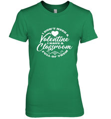 Valentine's Day Teacher School classroom Art Heart Lover Women's Premium T-Shirt Women's Premium T-Shirt - FordPhuMy