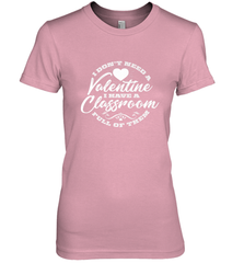 Valentine's Day Teacher School classroom Art Heart Lover Women's Premium T-Shirt Women's Premium T-Shirt - FordPhuMy