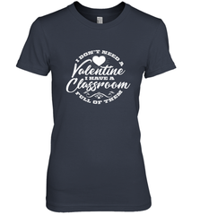 Valentine's Day Teacher School classroom Art Heart Lover Women's Premium T-Shirt Women's Premium T-Shirt - FordPhuMy