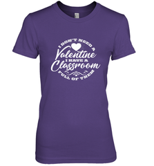 Valentine's Day Teacher School classroom Art Heart Lover Women's Premium T-Shirt Women's Premium T-Shirt - FordPhuMy