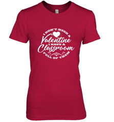 Valentine's Day Teacher School classroom Art Heart Lover Women's Premium T-Shirt Women's Premium T-Shirt - FordPhuMy