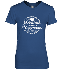 Valentine's Day Teacher School classroom Art Heart Lover Women's Premium T-Shirt Women's Premium T-Shirt - FordPhuMy