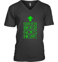 Green Beer Goes Here Funny St. Patrick's Day Men's V-Neck