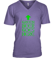 Green Beer Goes Here Funny St. Patrick's Day Men's V-Neck Men's V-Neck - FordPhuMy