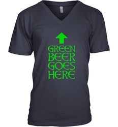 Green Beer Goes Here Funny St. Patrick's Day Men's V-Neck