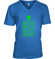 Green Beer Goes Here Funny St. Patrick's Day Men's V-Neck Men's V-Neck - FordPhuMy
