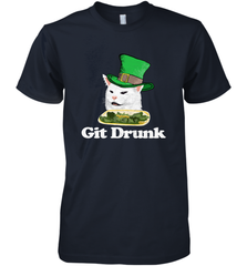 Git Drunk Funny Arguing Cat Meme St Patricks Day Men's Premium T-Shirt Men's Premium T-Shirt - FordPhuMy