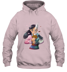 Disney Mulan Anime Half Girl Half Warrior Hooded Sweatshirt Hooded Sweatshirt - FordPhuMy