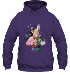 Disney Mulan Anime Half Girl Half Warrior Hooded Sweatshirt Hooded Sweatshirt - FordPhuMy
