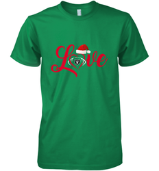 NFL Oakland Raiders Logo Christmas Santa Hat Love Heart Football Team Men's Premium T-Shirt