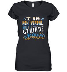 Special Needs NonVerbal Autism Awesome Women's V-Neck T-Shirt
