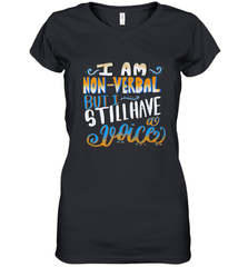 Special Needs NonVerbal Autism Awesome Women's V-Neck T-Shirt Women's V-Neck T-Shirt - FordPhuMy