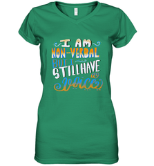 Special Needs NonVerbal Autism Awesome Women's V-Neck T-Shirt Women's V-Neck T-Shirt - FordPhuMy