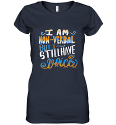 Special Needs NonVerbal Autism Awesome Women's V-Neck T-Shirt