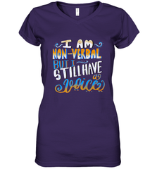Special Needs NonVerbal Autism Awesome Women's V-Neck T-Shirt Women's V-Neck T-Shirt - FordPhuMy