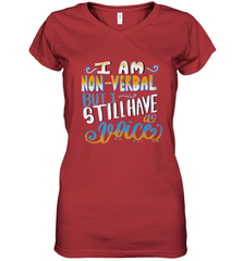 Special Needs NonVerbal Autism Awesome Women's V-Neck T-Shirt Women's V-Neck T-Shirt - FordPhuMy