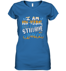 Special Needs NonVerbal Autism Awesome Women's V-Neck T-Shirt Women's V-Neck T-Shirt - FordPhuMy