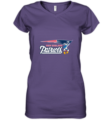 Nfl New England Patriots Champion Mickey Mouse Team Women's V-Neck T-Shirt Women's V-Neck T-Shirt - FordPhuMy