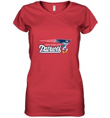Nfl New England Patriots Champion Mickey Mouse Team Women's V-Neck T-Shirt Women's V-Neck T-Shirt - FordPhuMy