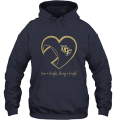 UCF Knights Football Inside Heart  Team  Apparel Hooded Sweatshirt