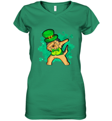 Dabbing Irish Terrier Dog Leprechaun St Patricks Day Ireland Women's V-Neck T-Shirt Women's V-Neck T-Shirt - FordPhuMy