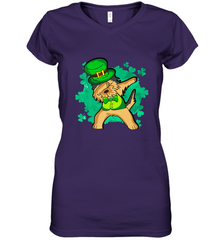 Dabbing Irish Terrier Dog Leprechaun St Patricks Day Ireland Women's V-Neck T-Shirt Women's V-Neck T-Shirt - FordPhuMy