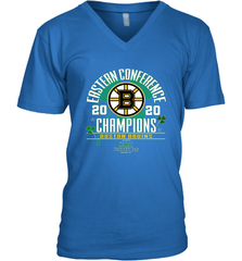 NHL ST PATRICK'S DAY Boston Bruins Fanatics 2020 Eastern Conference Champions Defensive Zone Men's V-Neck Men's V-Neck - FordPhuMy