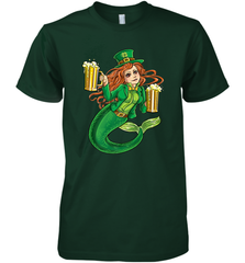 St Patricks Day Shirt Women Leprechaun Mermaid Girls Redhead Men's Premium T-Shirt Men's Premium T-Shirt - FordPhuMy