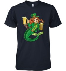 St Patricks Day Shirt Women Leprechaun Mermaid Girls Redhead Men's Premium T-Shirt Men's Premium T-Shirt - FordPhuMy