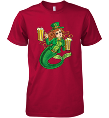 St Patricks Day Shirt Women Leprechaun Mermaid Girls Redhead Men's Premium T-Shirt Men's Premium T-Shirt - FordPhuMy