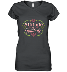 Practice Gratitude and Celebrate Recovery Women's V-Neck T-Shirt