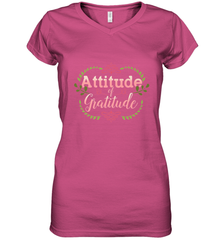 Practice Gratitude and Celebrate Recovery Women's V-Neck T-Shirt Women's V-Neck T-Shirt - FordPhuMy