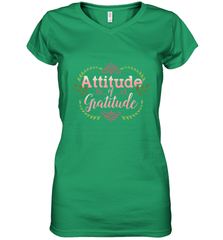 Practice Gratitude and Celebrate Recovery Women's V-Neck T-Shirt Women's V-Neck T-Shirt - FordPhuMy