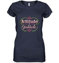 Practice Gratitude and Celebrate Recovery Women's V-Neck T-Shirt