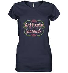 Practice Gratitude and Celebrate Recovery Women's V-Neck T-Shirt Women's V-Neck T-Shirt - FordPhuMy