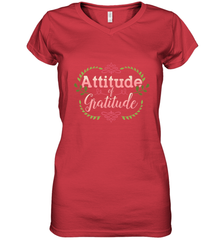 Practice Gratitude and Celebrate Recovery Women's V-Neck T-Shirt Women's V-Neck T-Shirt - FordPhuMy