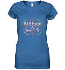 Practice Gratitude and Celebrate Recovery Women's V-Neck T-Shirt Women's V-Neck T-Shirt - FordPhuMy